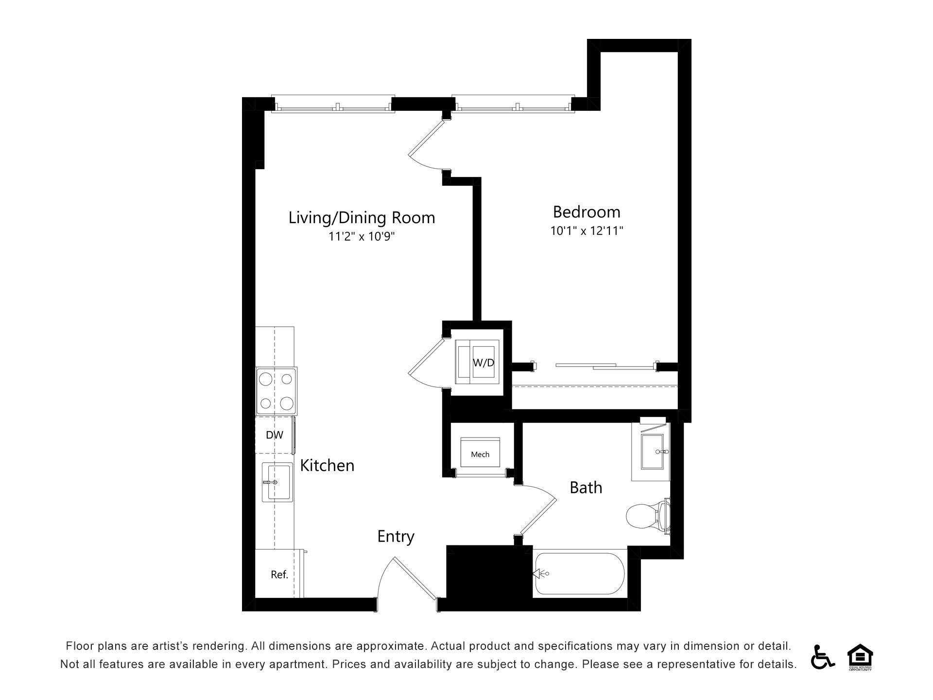 Floor plan layout diagram for A18